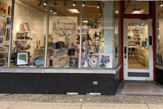 The exterior of Artisans in the Loop.