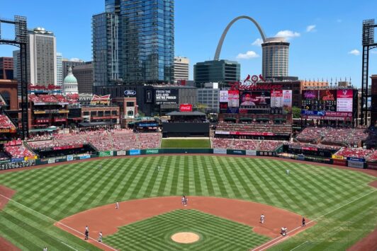 Busch Stadium home of the St. Louis Cardinals baseball team.
