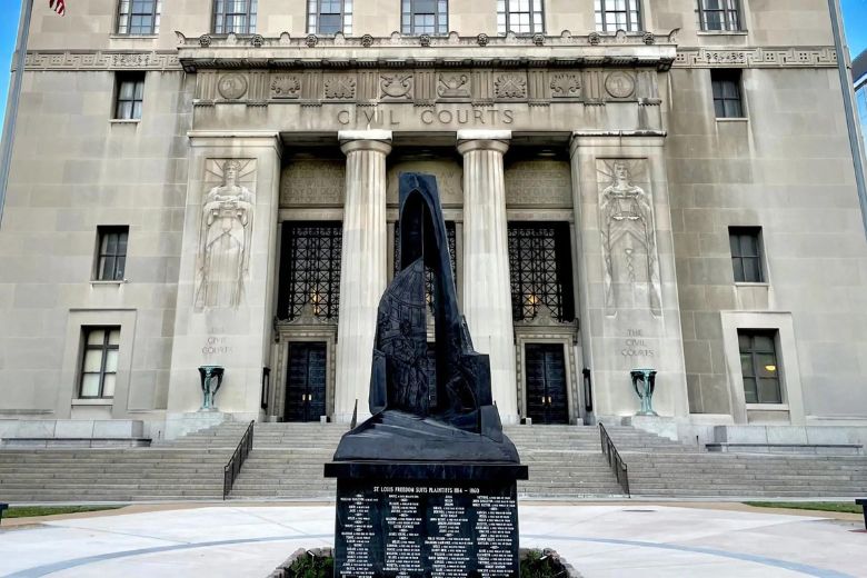 The Freedom Suits Memorial commemorates an important part of St. Louis history.