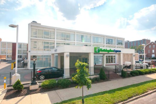 The Exterior of the Holiday Inn Express St. Louis Central West End.