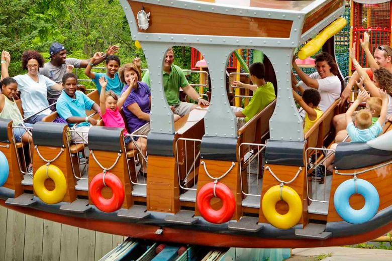 Six Flags St. Louis has rides for kids.
