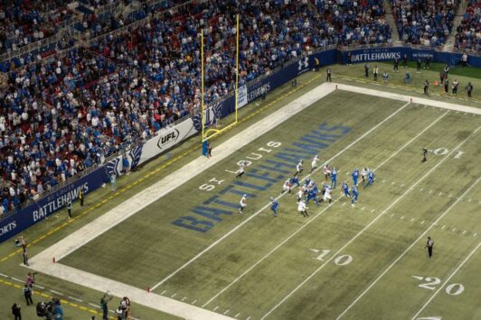 The St Louis Battlehawks play their spring season at The Dome at America's Center.
